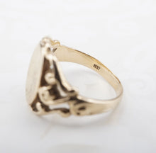 Antique 10k Yellow Gold Signet Ring Size 2.25 Pinky Ring Engraved RG4283