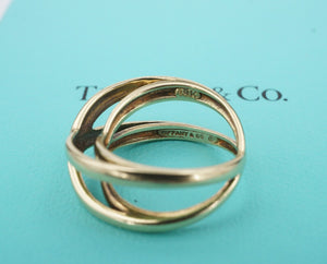 Tiffany Crossover Infinity Ring 18k Gold Size 6 9.5mm RG3695