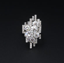 Andrew Grima Platinum 8.25 cttw Pave Diamond Cluster Ring Size 9 GIA CO1035