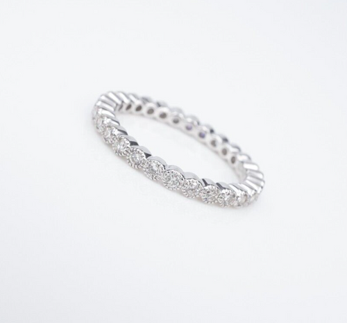 Diamond Eternity Band Ring 14k White Gold 1/4 ctw Size 5 Natural RG4199