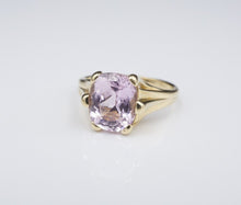 14k Yellow Gold 3ct Oval Morganite Solitaire Cocktail Ring Size 8 STS RG3411