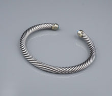 David Yurman Cable Classic Bracelet Sterling Silver 14k Gold Topaz 5mm BS2967