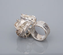 Brutalist Sterling Silver Juhls Kautokeino Cocktail Ring Sz 7.5 Norway RS3594