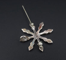 Zuni Sterling Silver Pendant Brooch Pin Artisan Halusewa Mixed Stone 1.2" PS2045