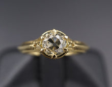 14k GIA VS1 Solitaire 1 carat Old Mine Cut Diamond Engagement Ring Sz 6.5 RG1424