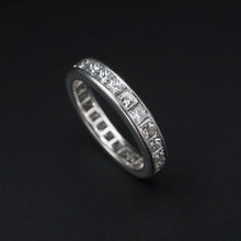 Platinum 2 carat Natural Diamond Eternity Band Ring Anniversary Size 6.5 RG3847