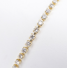 18k Diamond Tennis Bracelet 3 carat Yellow Gold 7" Designer Free Shipping BG913