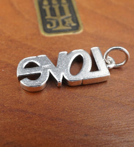 James Avery Love Charm Sterling Silver Block Letter Word Retired CHS1992