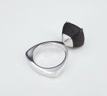 Mouboussin Diamond Ebony Wood String Star Ring Size 5 Designer RG2972