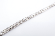 14k White Gold 5.3 carat Natural In-Line Diamond Tennis Bracelet 6.75" BG942