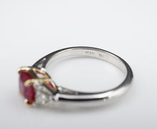 Tiffany Platinum 18k Natural Burma Ruby Diamond Ring Sz 7 GIA 1.6ct Box RG3798
