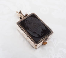 Antique Mourning Locket 10k Rose Gold Intaglio Likely Haunted Fob 1.25" PG1813