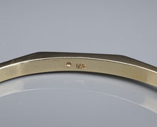 Vintage Diamond Hinged Bangle Bracelet 2ctw 14k Yellow Gold 6.5" Hex CO1199