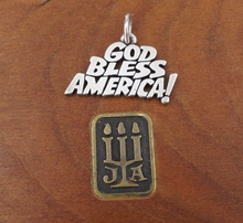 James Avery God Bless America Charm Sterling Silver Rare Retired CHS1912