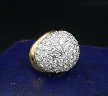 Pave Diamond Dome Ring 8 carat Platinum 18k Size 8 Massive Designer CO782