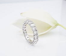 Platinum Oval Cut Diamond Eternity Band Ring 3ctw Size 5 Anniversary NWOT CO1194