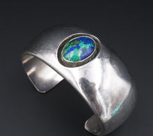 Mary-Rita Padilla Navajo Azurite Sterling Silver Cuff Bracelet 6.5" BS2657
