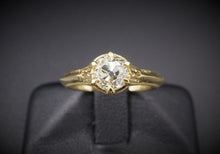 14k GIA VS1 Solitaire 1 carat Old Mine Cut Diamond Engagement Ring Sz 6.5 RG1424