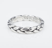 James Avery Braided Rope Band Ring Sterling Silver Retired Twisted Woven RS3470