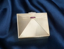 Vintage Tiffany & Co 14k Yellow Gold Diamond Ruby Pill Box 1940s Retro 3" M1850