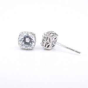 Tacori 18k Gold Semi Mount Diamond Earrings White Gold Designer EG2415