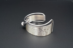 Sterling Silver Otto Robert Bade ORB Cuff Bracelet Modern Wavy 6.75" 20 BS2667