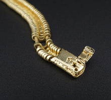 Designer H.Stern 18k Yellow Gold Filaments Flexible Bracelet 7" 8mm BG948