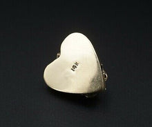Antique Victorian Solid 14k Yellow Gold Heart Turquoise Slide Charm CHS1558