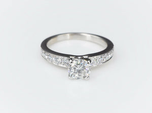 18k White Gold 1.1 carat Diamond Engagement Ring Size 5.5 EGL F SI1 RG3019