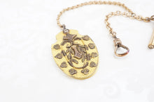 Victorian Aide-Memoire Notebook Pendant w/ Chain Gold Filled M1844