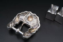 Vintage Ranger Belt Buckle Sterling Silver 3 piece 3D Textured 1990s JM M768