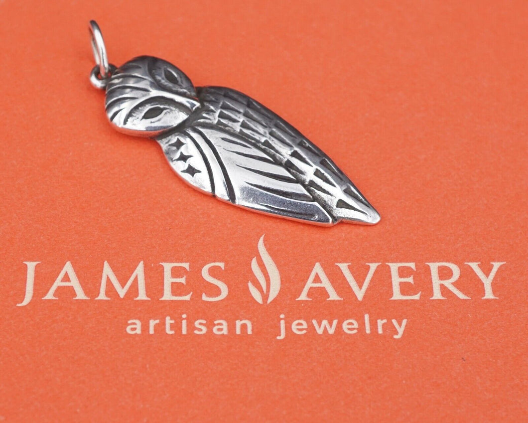 James Avery Owl Pendant Large Sterling Silver 2