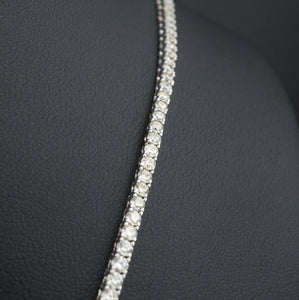 10 carat Diamond Tennis Necklace 14k White Gold 22" Stackable NG1072