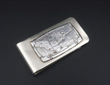 Santa Fe Artist Desert Scene Sterling Silver Money Clip 2" Gifts for Him M1735