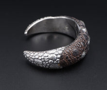 Designer Lou Guerin Alligator Cuff Bracelet Sterling Silver 8" Signed BS2909