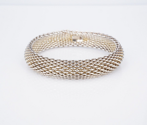 Tiffany & Co Somerset Mesh Bracelet 7.5" Sterling Silver Large BS2940