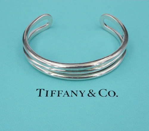 Tiffany & Co Modernist ZigZag Cuff Bracelet Sterling Silver 6.25