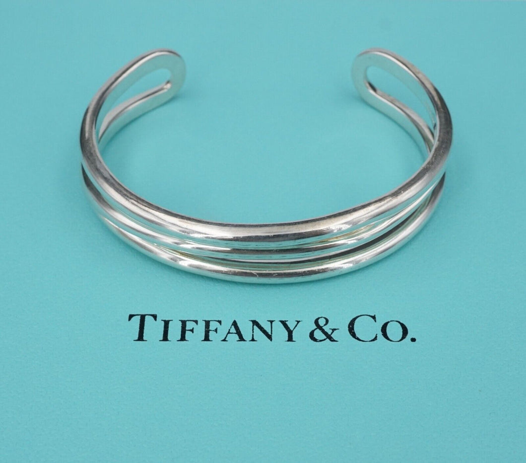 Tiffany & Co Modernist ZigZag Cuff Bracelet Sterling Silver 6.25