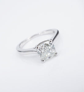 14k 1.72ct Diamond Engagement Ring Cushion Solitaire J VS2 GIA Size 5.75 RG4151