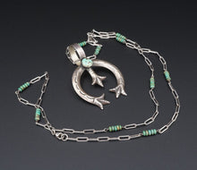 Southwestern Sterling Silver Overlay Naja Turquoise Bead Necklace 24" NS2079