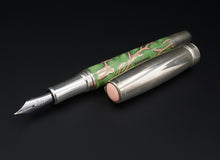 Chopard Sterling 18k Pink Coral Green Enamel Fountain Pen Limited Edition M1674