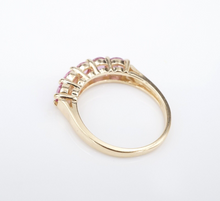 14k Yellow Gold 5-Stone 1.5ctw Pink Sapphire Stacker Band Ring Size 8.25 RG3966