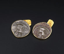 Luisa Del Valle 18k 20k Gold Ancient Parthan Artabanus Coin Cufflinks M1767