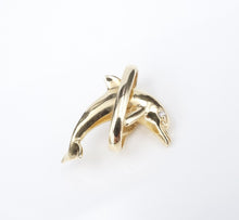 14k Yellow Gold Leaping Dolphin Charm Wyland's Iconic Pendant Vintage 3D PG1861