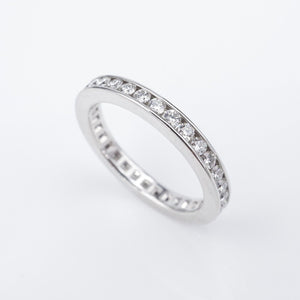 Platinum Eternity Band Ring Diamond 1 carat Anniversary Wedding Size 6 RG3989