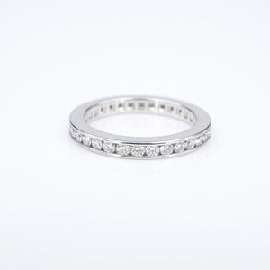 Platinum Eternity Band Ring Diamond 1 carat Anniversary Wedding Size 6 RG3989