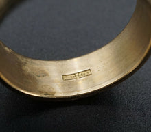 Antique 10k Gold Stamped Wide Cigar Band Ring Size 6 6mm RG3192