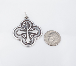 James Avery Chi Rho Pendant Sterling Silver 1.4" Rare Retired PS2143
