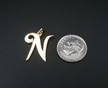 James Avery Large Script Initial Charm 14k Gold Retired Size 3/4" CHS1533