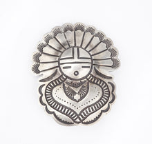 Navajo Bolo Tie Sterling Silver Kachina Emerson Bill Signed Artisan 3" M1886